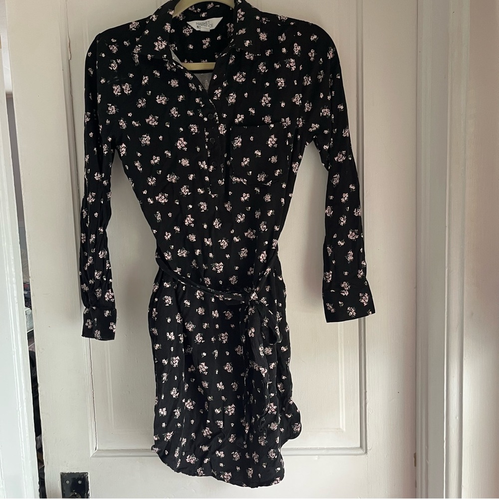 Market & Spruce Floral Shirt Dress Size XS